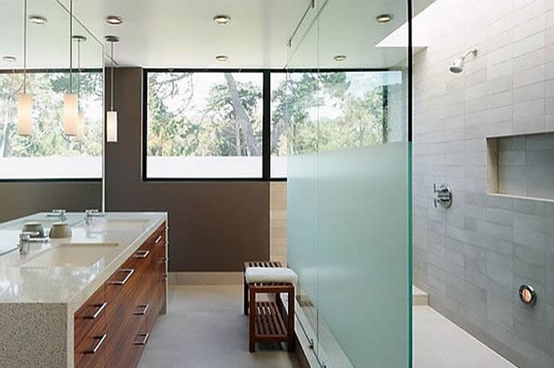 Mampara fija de baño