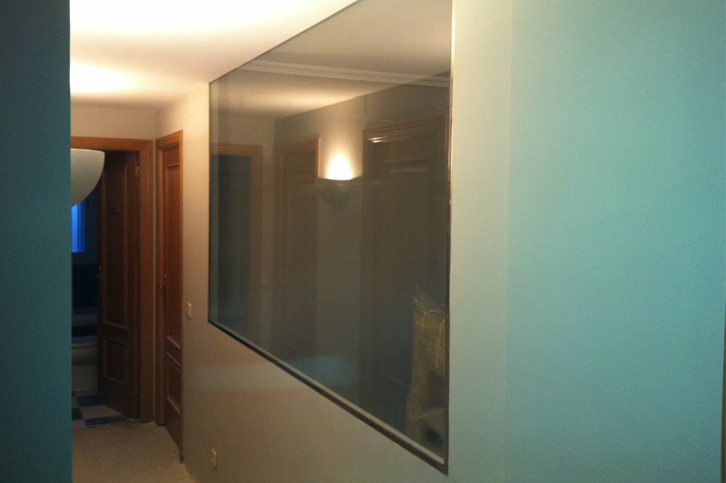 ventana fija de vidrio