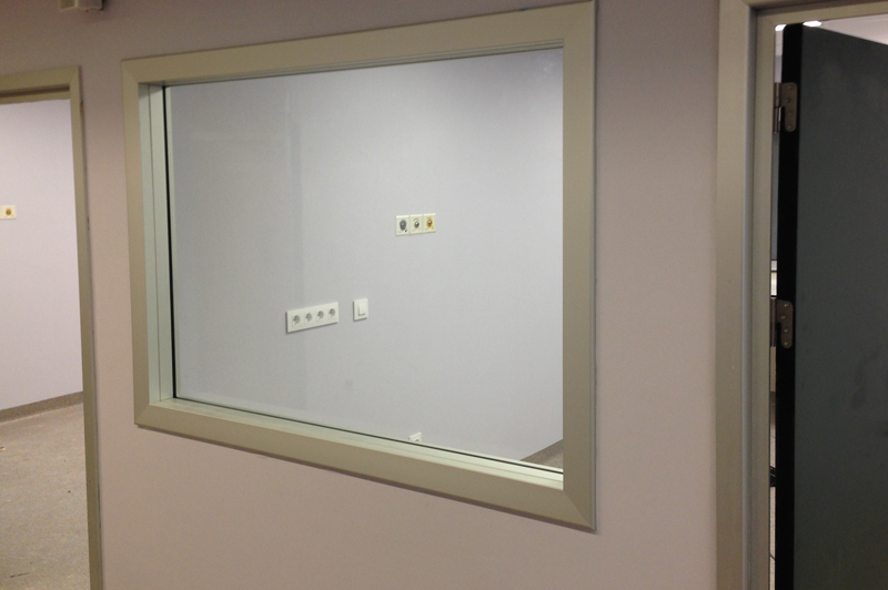 ventana fija de vidrio