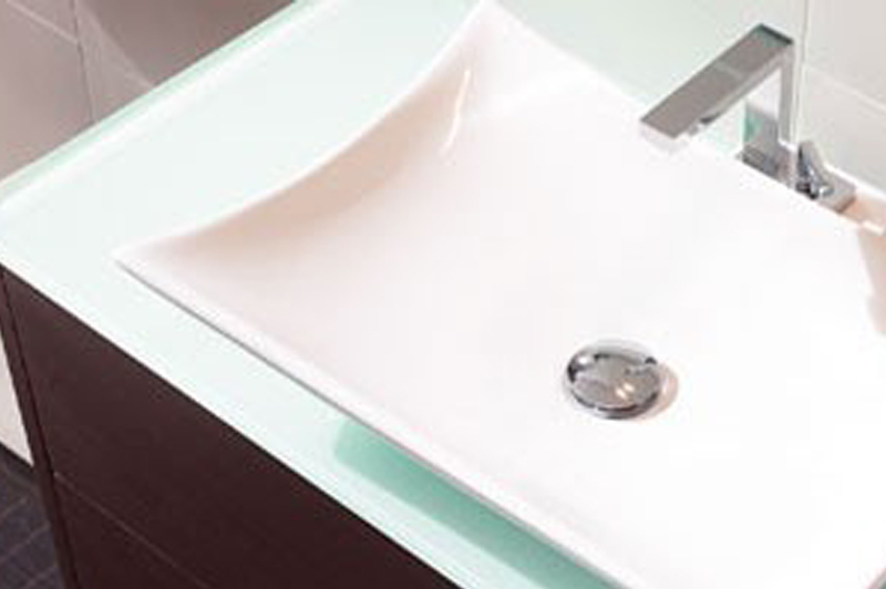 Encimera lavabo de vidrio